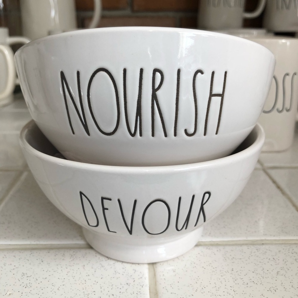 NWT Rae Dunn Nourish & Devour Bowls